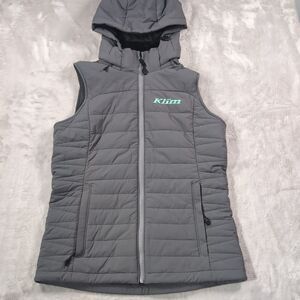 Klim Arise Vest Women's Small Black Hooded Thinsulate Puffer Faux Fur Ski Winter